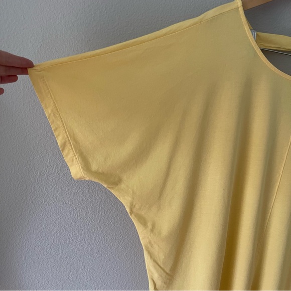 ICantoo Yellow Drop Shoulder Short Sleeve Top Size 2XL - Picture 3 of 4